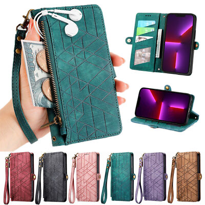 #ad Leather Geometry Wallet Phone Case For Oppo A58 A78 Reno 6 7 8T 9 Pro Realme 10 $6.57