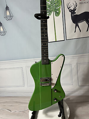 #ad SLA Metallic Green Electric Guitar Inversion of String H Pickups Fast Ship $282.46