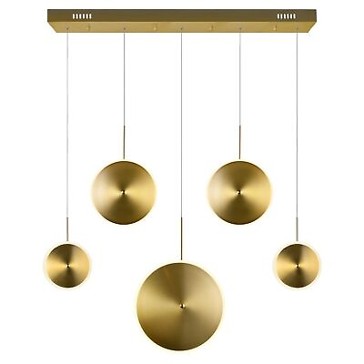 #ad LED Island Pool Table Chandelier with Brass Finish $346.86