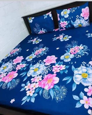 #ad Bed sheet Bedding cotton fabric and polyester 2 pillowcases free $49.50