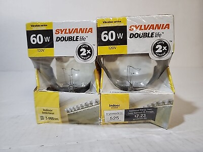 #ad Sylvania Globe 60 Watt Light Bulb Decorative 60W NOT LED 525 Lum G25 2 Pack $10.00