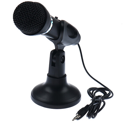 #ad Condenser Microphone Stereo Desktop Stand For PC Video Chat Podcast Reco $10.83