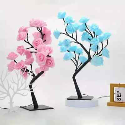 #ad Flexible Multi Colors Led Rose Tree Table Lamp LED Rose Flower Fairy Tree Light $29.95