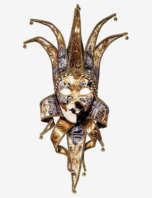 #ad Venetian Mask Jolly Latina Made In Venice Italy $251.99