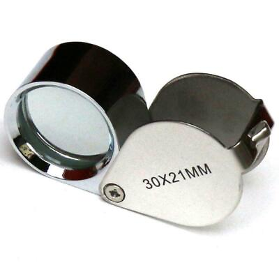 #ad Pocket Jewellers Eye Loupe Magnifier Jewelry Magnifying Jew 21mm us U5U6 $2.73