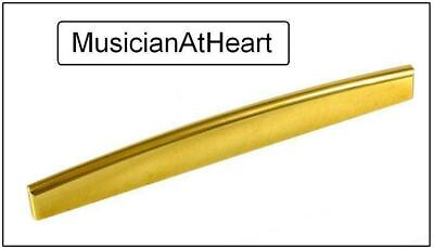 #ad MusicianAtHeart Pure BRASS SADDLE for Acoustic Guitar UNIVERSAL FIT $14.99
