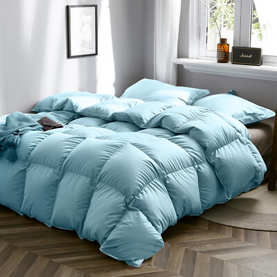 #ad Goose Down Bedding Comforter All Season Duvet Insert Quilt 100% Cotton King Size $56.25