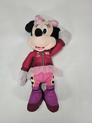 #ad Minnie Mouse Just Play Roadster Racer Musical Light Pals Plush Soft Disney Works $9.99