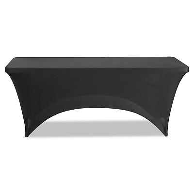 #ad Iceberg Stretch Fabric Table Cover Polyester Spandex 30quot; x 72quot; Black 16521 $31.23