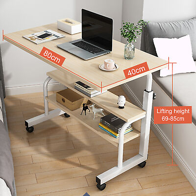 #ad Height Adjustable Laptop Table Computer Desk Sofa Bed Stand Rolling Workstation $53.19
