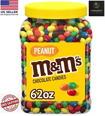 #ad Mamp;M#x27;S Peanut Milk Chocolate Candy Bulk Jar 62 oz. FREE SHIPPING $23.67