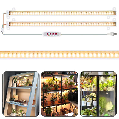 #ad LED Grow Light Strips Flower Indoor Lighting Sunlight Full Spectrum Growing Lamp $17.39