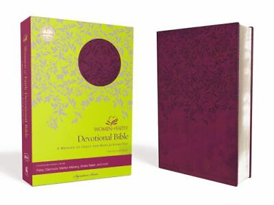 #ad NKJV Women of Faith Devotional Bible Leathersoft Purple Includes Box $24.99