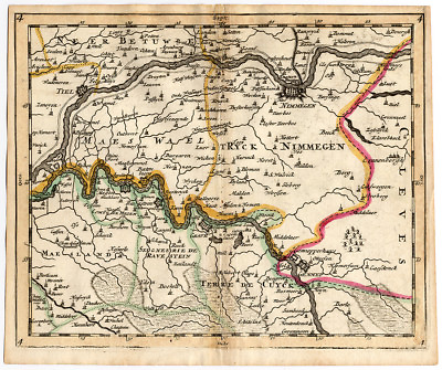 #ad Rare Antique Map 4 NETHERLANDS GELDERLAND NOORD BRABANT Sanson Mortier 1701 $174.50