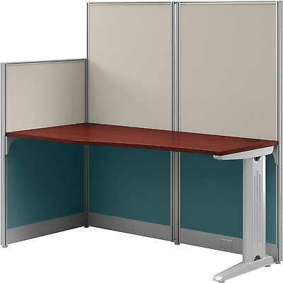 #ad Office in an Hour Straight Cubicle Desk Modern Computer Table with Privacy Pan $1166.88