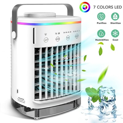 #ad 3 in 1 Portable Air Cooler Fan Mini Air Conditioner Personal Cooling Bedroom Fan $32.99