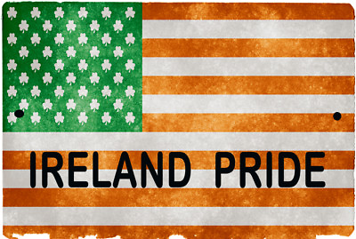 #ad IRELAND USA flag Sign 8 x 12 Patriotic Emblem PRIDE Version $13.57