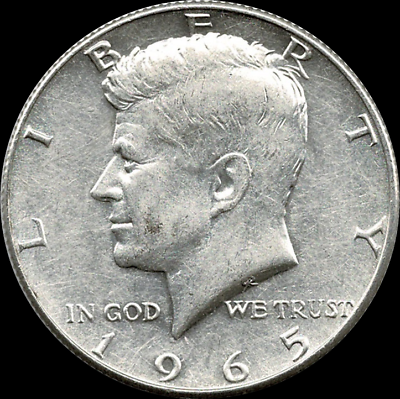 #ad A 1965 P Kennedy Half Dollar 40% SILVER US Mint quot;Circulatedquot; $7.49