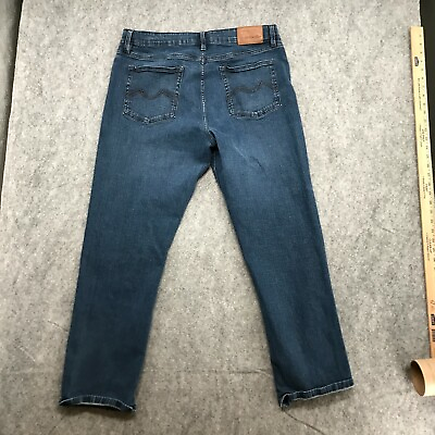 #ad Jeans Star Premium Jeans Mens Size 38 x 30 Straight Leg Heavy Denim Stretch Blue $16.99