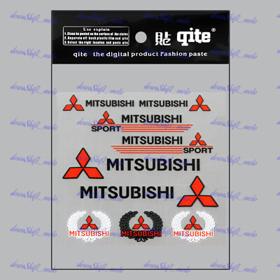 #ad Car Door Window Laptop Case Vinyl Decal Sticker for Mitsubishi 8pcs Set $9.78
