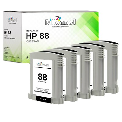 #ad 5PK For HP 88XL Black Ink For HP 88 C9396AN L7580 K550 $15.60