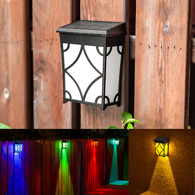#ad Outdoor Solar RGB Deck Lights Garden Patio Pathway Stair Step Fence Lamp Q1R7 $12.79