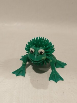 #ad Miniature Dollhouse VTG Koosh Ball Toy Frog Figurine 1.5 in Green Spiky Plastic $15.03