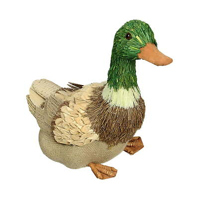 #ad 10.5quot; Tan Brown and Green Decorative Sitting Duck Spring Table Top Figure $23.60