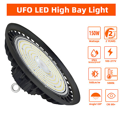 #ad 100W 150W Dimmable UFO LED High Bay Lights Factory Warehouse Industrial Lighting $68.00