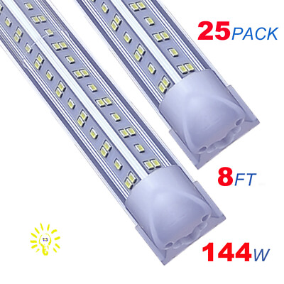 #ad 25 Pack 8FT LED Tube Light Bulb 144W LED Shop Light 6500K LED Shop Light Fixture $399.00