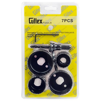 #ad #ad Hole Saw Kit Cuttex Tools 7 Pcs Most Common Sizes With All Accessories $8.95