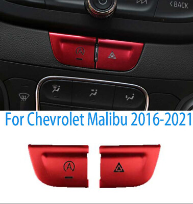 #ad For Chevrolet Malibu 2016 2021 Red Aluminum Start Stop amp; Emergency Switch Cover $25.38