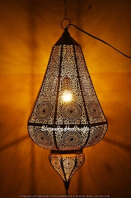 #ad Color Full Moroccan Turkish Metal table Lamp Exclusive Night Light Wedding Décor $119.99
