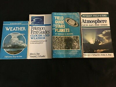 #ad 4 Field Guide Books on Weather Atmosphere Clouds Stars amp; Planets $27.50