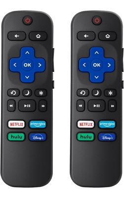 #ad 2pk Replacement Remote Control Compatible for Roku TV TCL Onn Not for Roku Stick $12.99