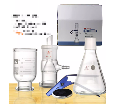 #ad Glass Vacuum Suction Filter Kit 500ml 1L 2L Conical Flask 300ml Buchner Funnel AU $40.00