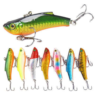 #ad Winter Ice Fishing Lure 7cm 18g Artificial Rattlin Vibration VIB Hooks Tackle $2.64