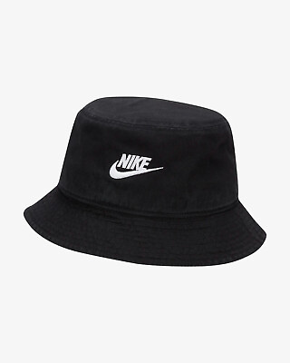 #ad Nike Apex Futura Washed Bucket Hat Size M Black White Cotton FB5381 010 $28.35