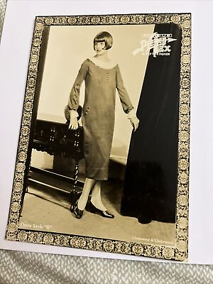 #ad Vintage Deco Era Fashion Photo Advertisement Sample LH Pierce Textile Dress E $49.13