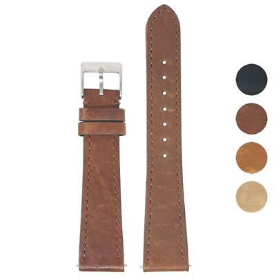 #ad DASSARI Replacement Nagano Genuine Leather Watch Band Strap $39.99