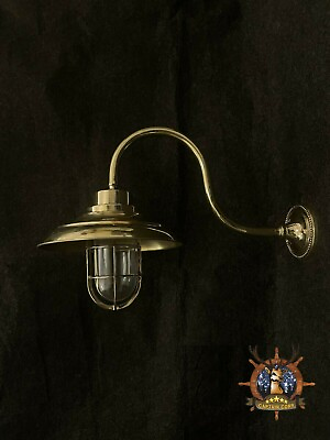 #ad Outdoor amp; Indoor Décor Marine Solid Brass Wall Retro Sconce Light With Shade Cap $149.00