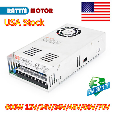 #ad 【USA】 12V 36V 48V 60V DC Power Supply PSU 600W 72V for LED CCTV CNC Servo Motor $39.50