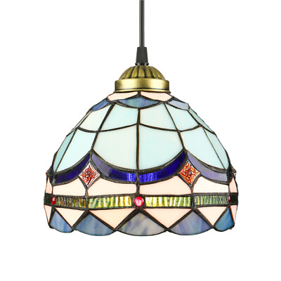#ad Baroque Tiffany Ceiling Lamp Vintage Stained Glass Pendant Lamp Chandelier Light $65.99