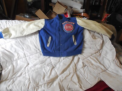 #ad CHALK LINE Vintage NBA Detroit Pistons BAD BOYS wool Varsity mens XL Jacket $170.00