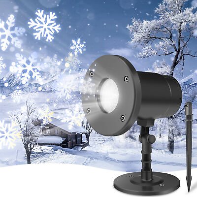 #ad New Christmas Snowflake Projector Laser Light Landscape Xmas Decor Lamp LED $17.99