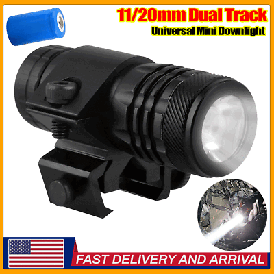 #ad US LED 600LM Tactical Gun Rifle Flashlight Pistol Rail Mount Hunting Light Torch $11.99