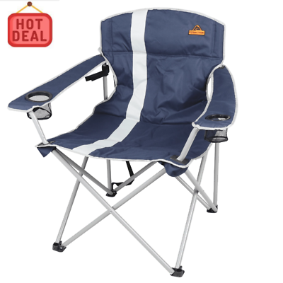 #ad New Big and Tall Chair with Cup Holders Blue $35.90