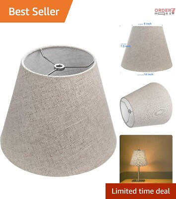 #ad Versatile Star Pattern Barrel Lamp Shade in Natural Brown Hand Crafted Charm $31.32