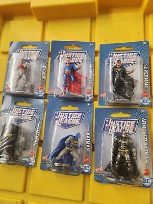 #ad LOT OF 6 MATTEL DC JUSTICE LEAGUE MICRO MINI COLLECTABLE FIGURES $9.97