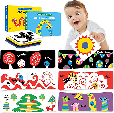 #ad High Contrast Baby Flashcards Black and White Baby Toys 0 3 6 36 Months Montes $8.88